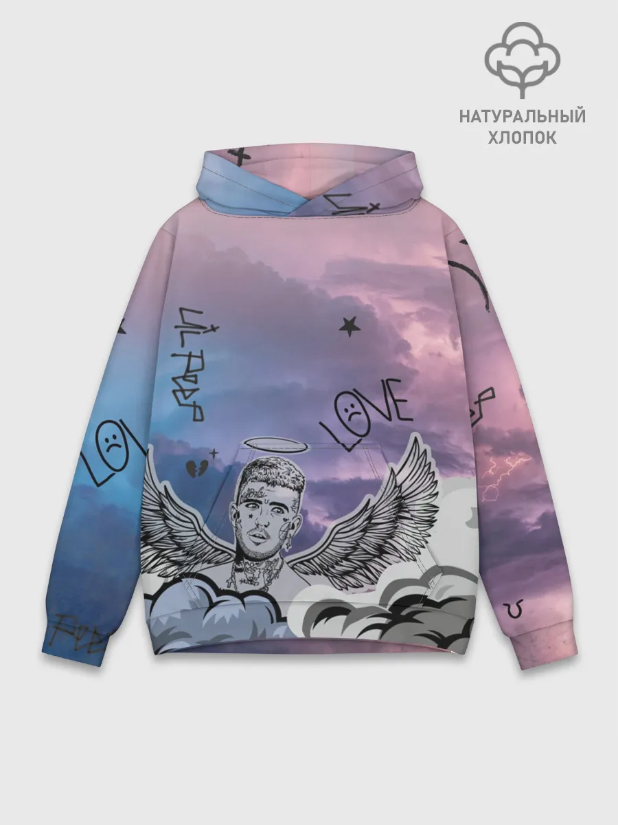 Худи мужской база хлопок / Lil Peep