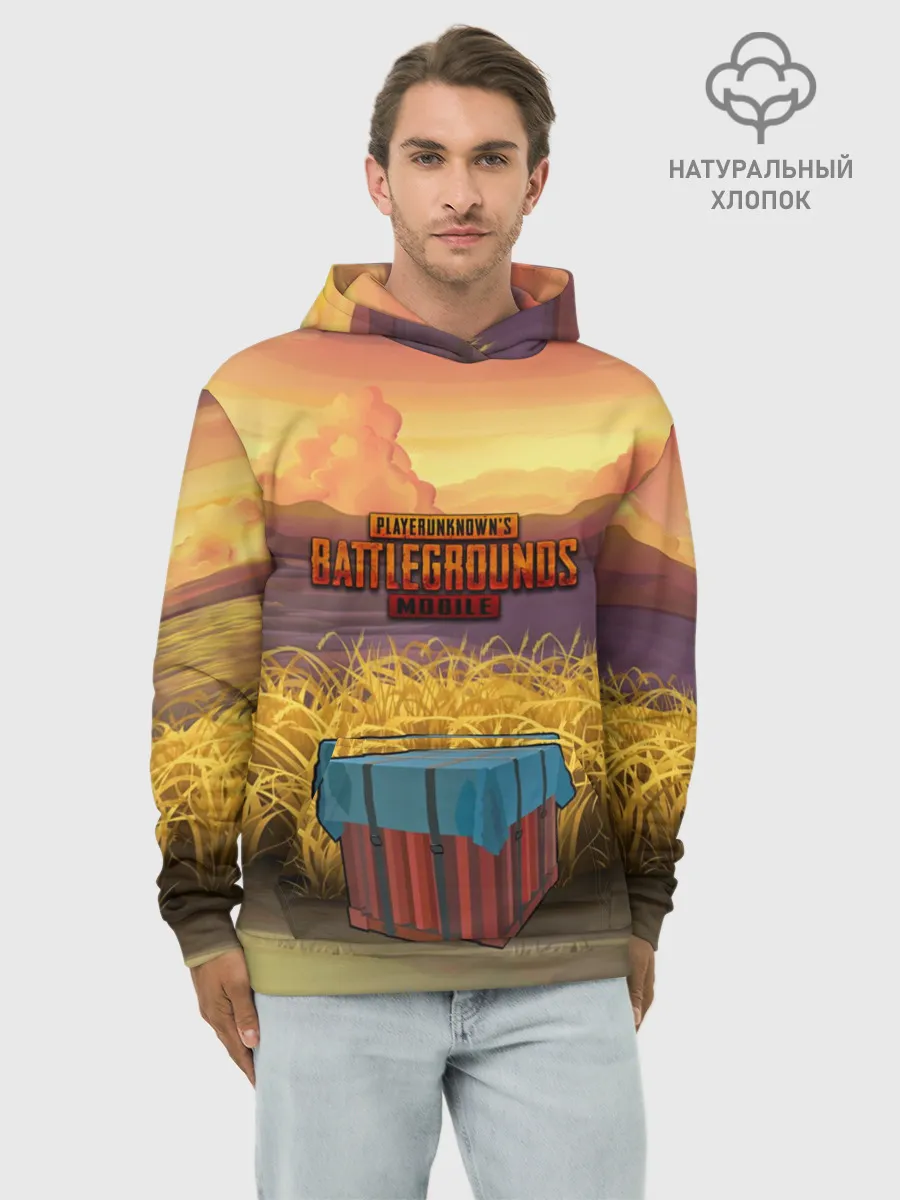 Худи мужской база хлопок / PUBG MOBILE
