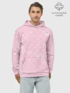 Худи мужской база хлопок / Lil Peep pink pattern