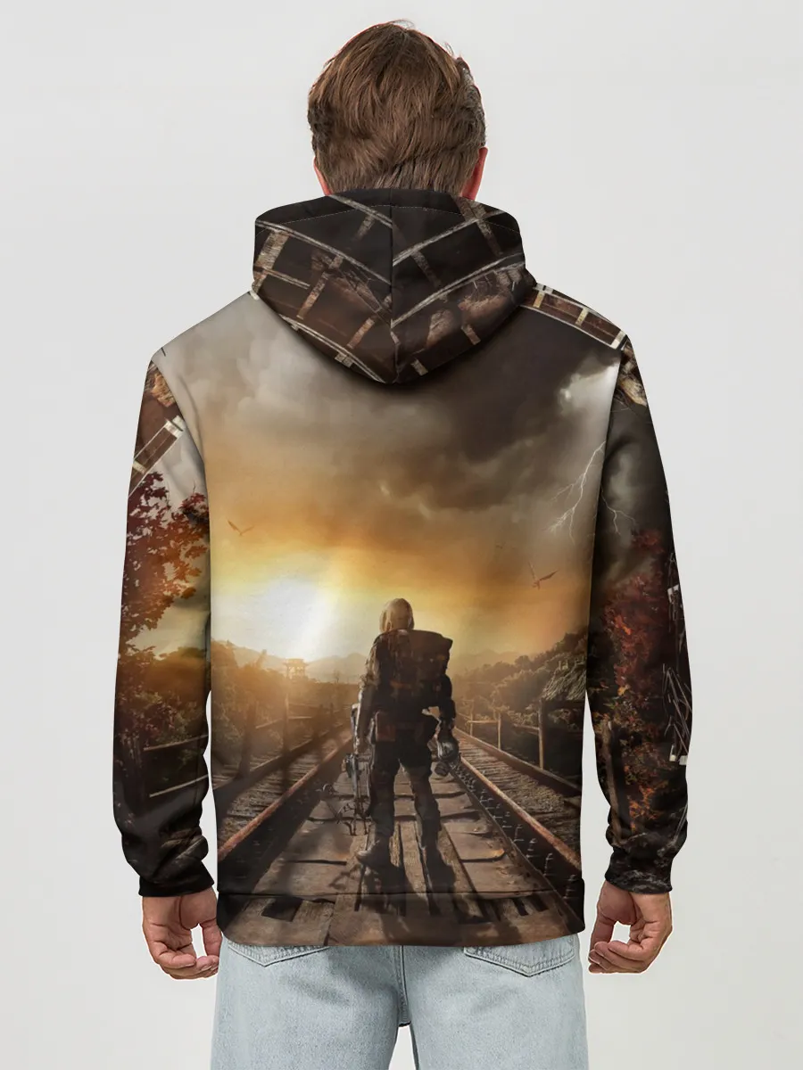 Худи мужской база хлопок / Metro 2033 постапокалипсис