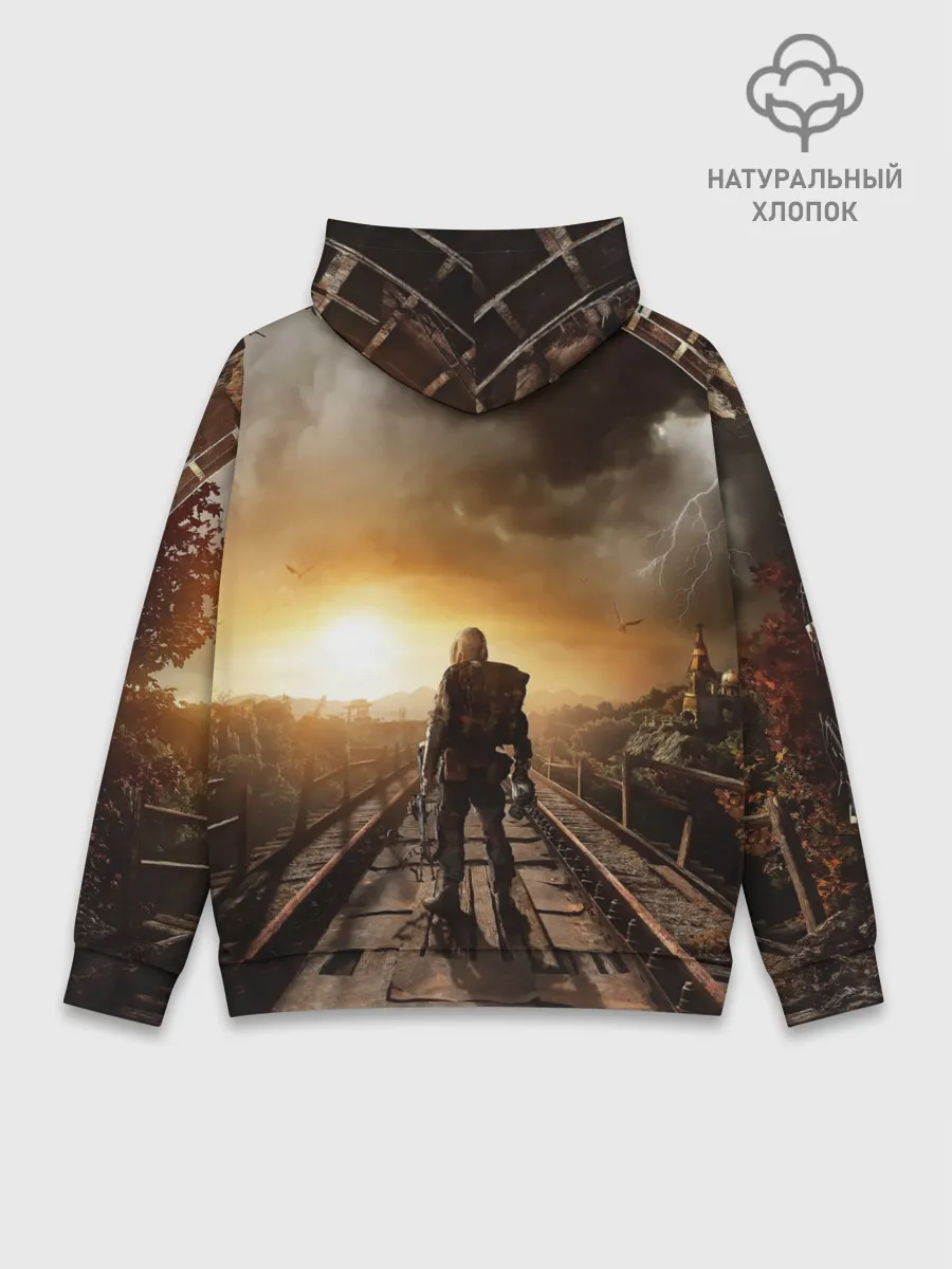 Худи мужской база хлопок / Metro 2033 постапокалипсис