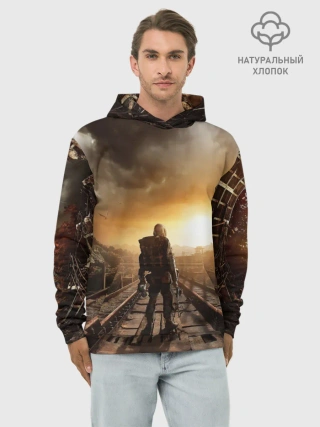 Худи мужской база хлопок / Metro 2033 постапокалипсис