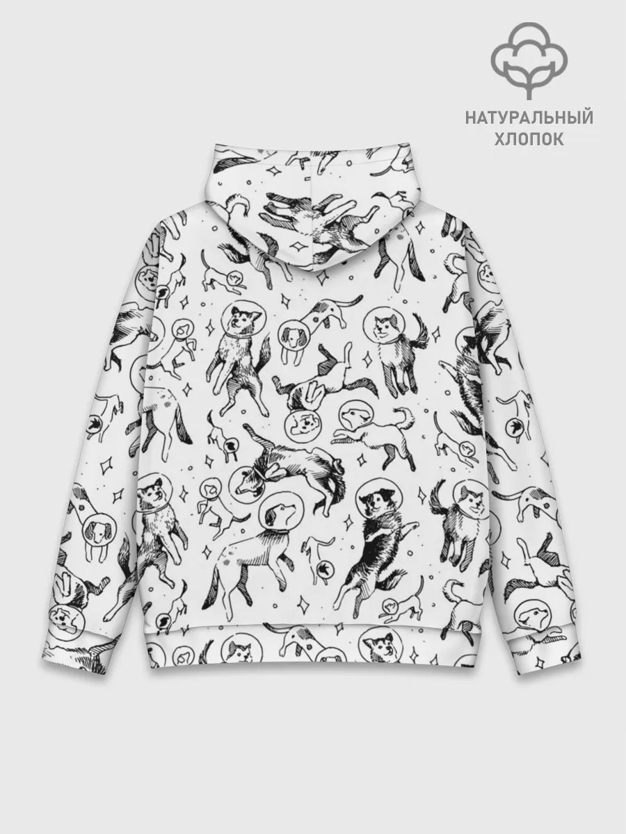 Худи мужской база хлопок / Super Space Dogs