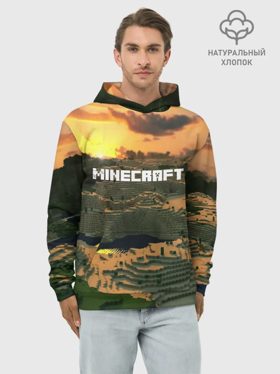 Худи мужской база хлопок / MINECRAFT