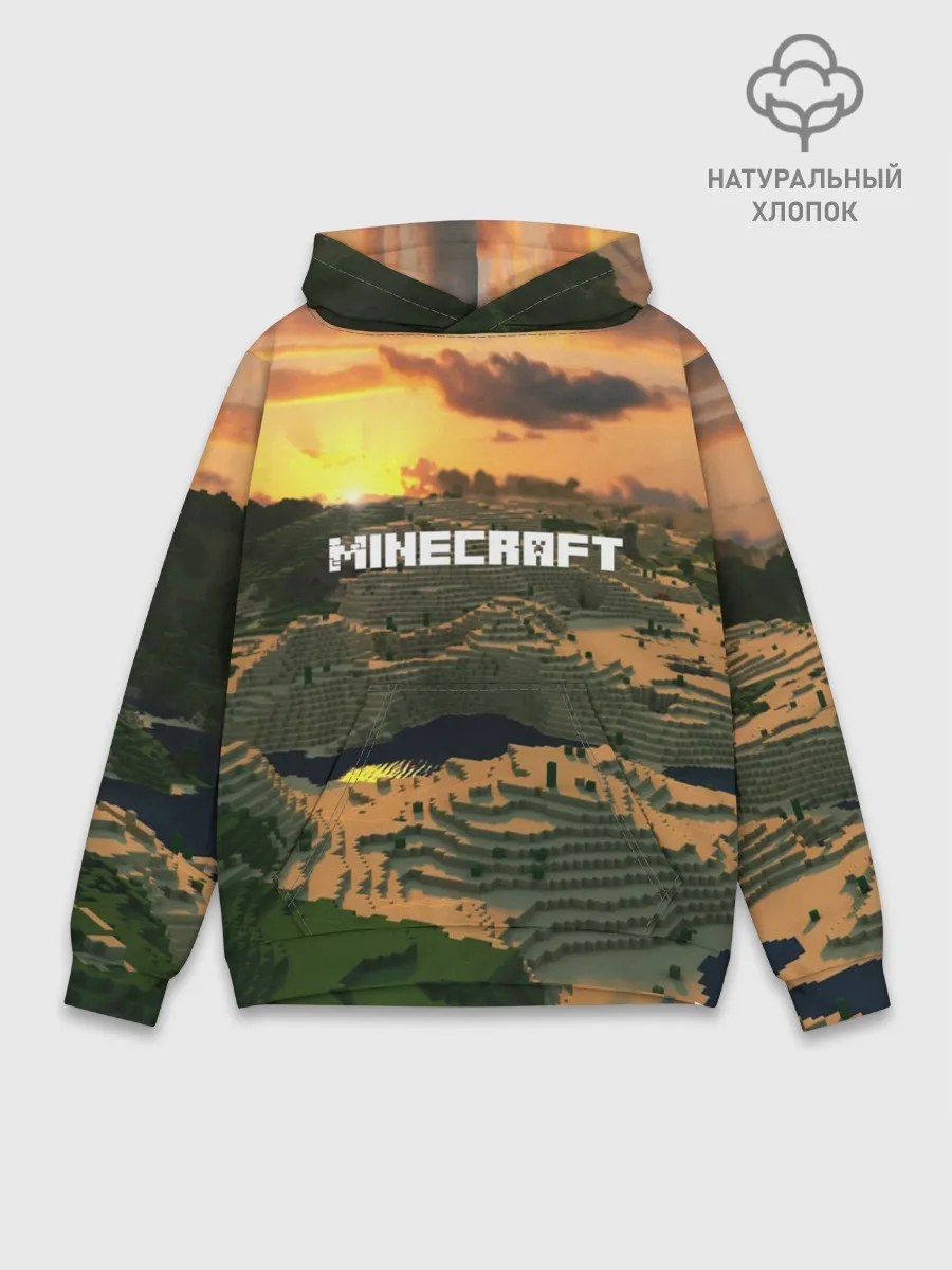 Худи мужской база хлопок / MINECRAFT