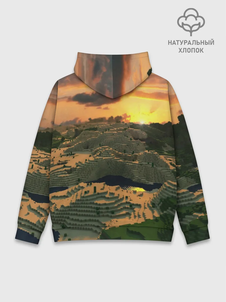 Худи мужской база хлопок / MINECRAFT