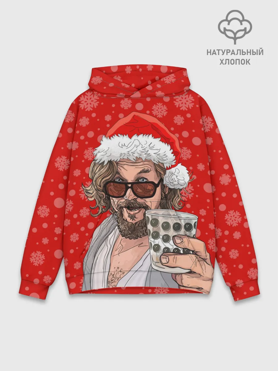 Худи мужской база хлопок / Лебовски Санта