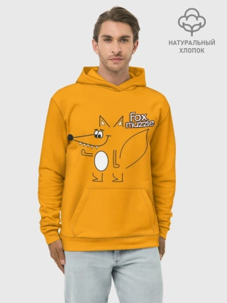 Худи мужской база хлопок / Лисья морда