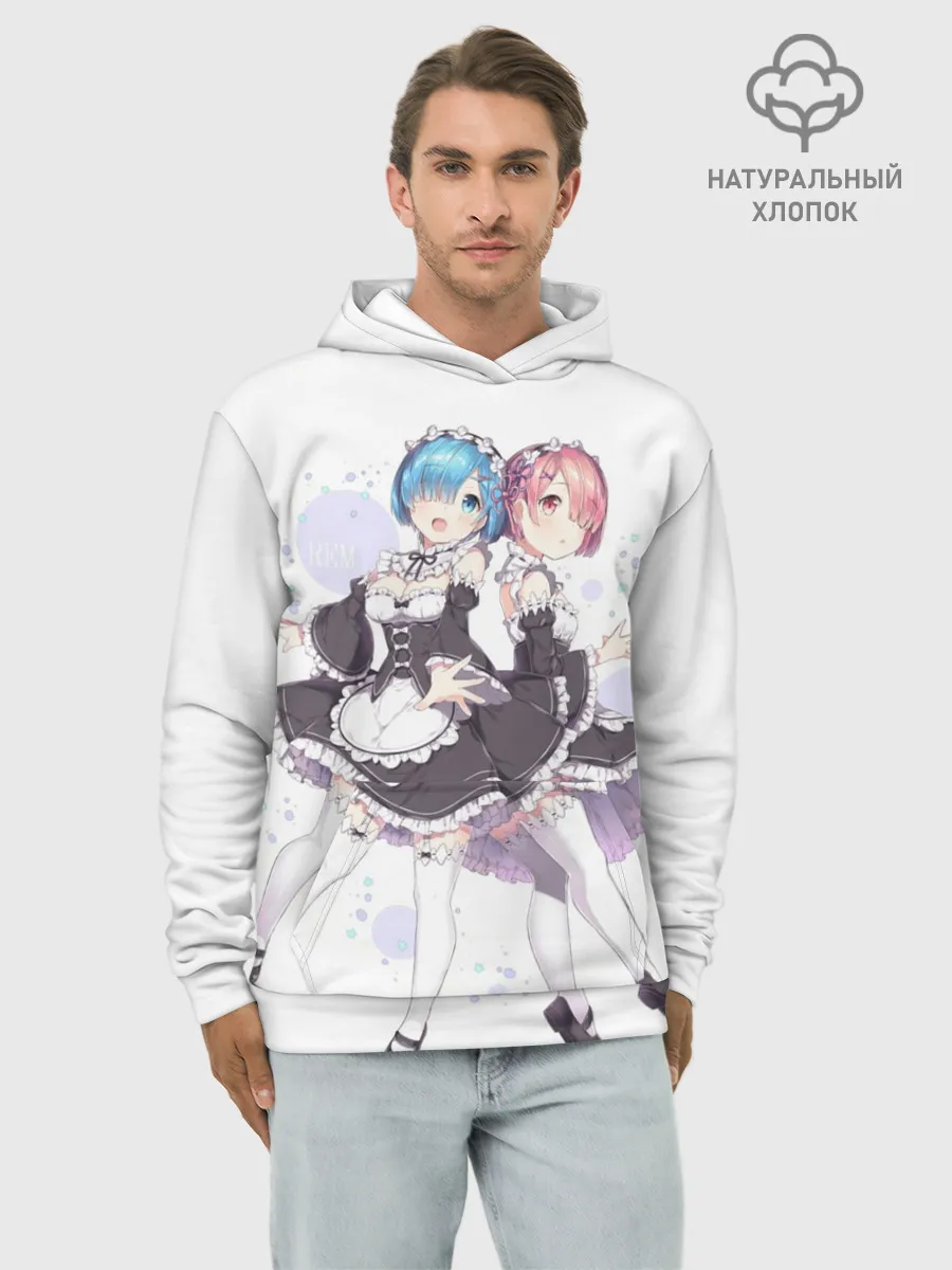 Худи мужской база хлопок / Re Zero