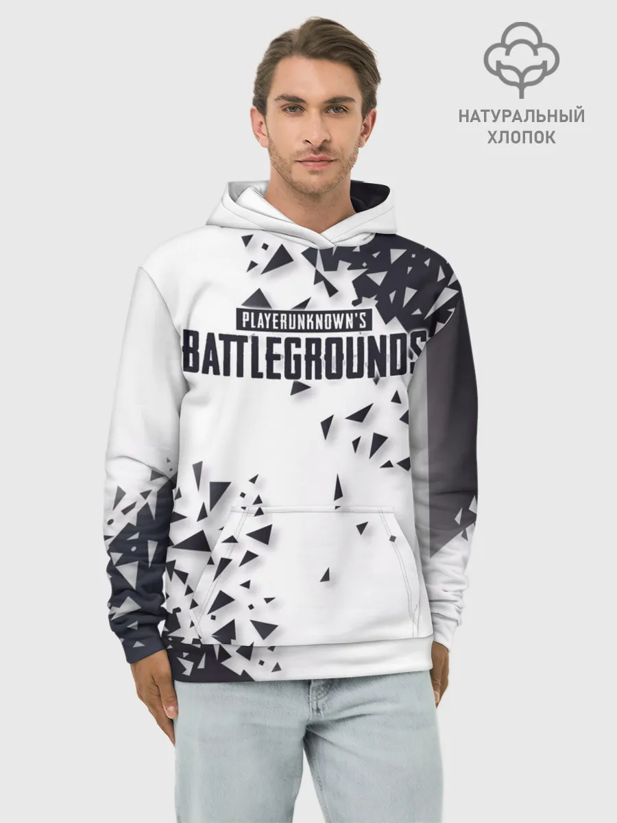 Худи мужской база хлопок / PUBG Jacket Black