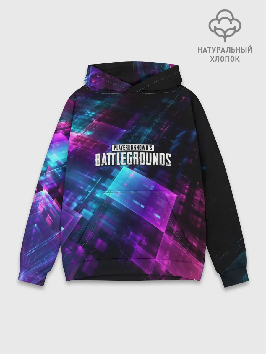 Худи мужской база хлопок / Pubg neon style 2019