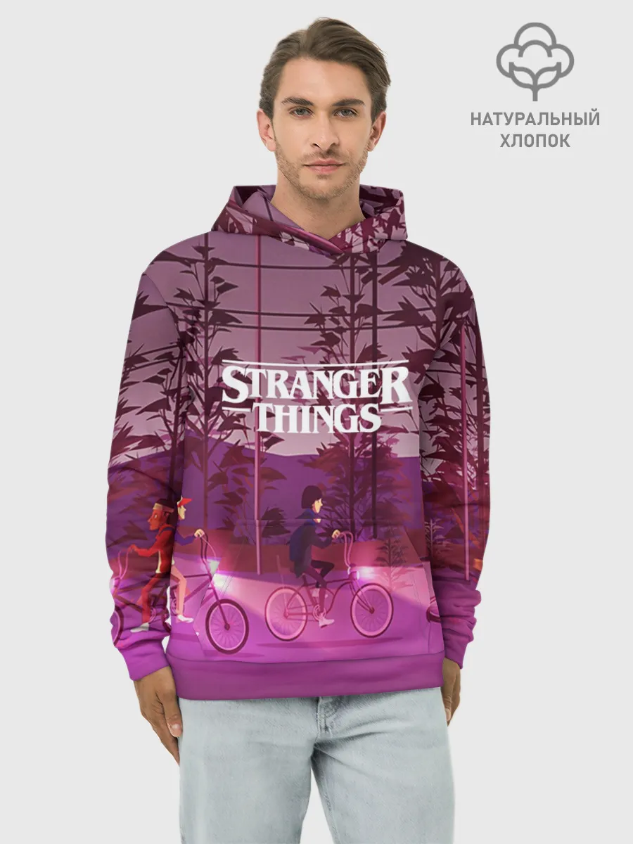 Худи мужской база хлопок / STRANGER THINGS