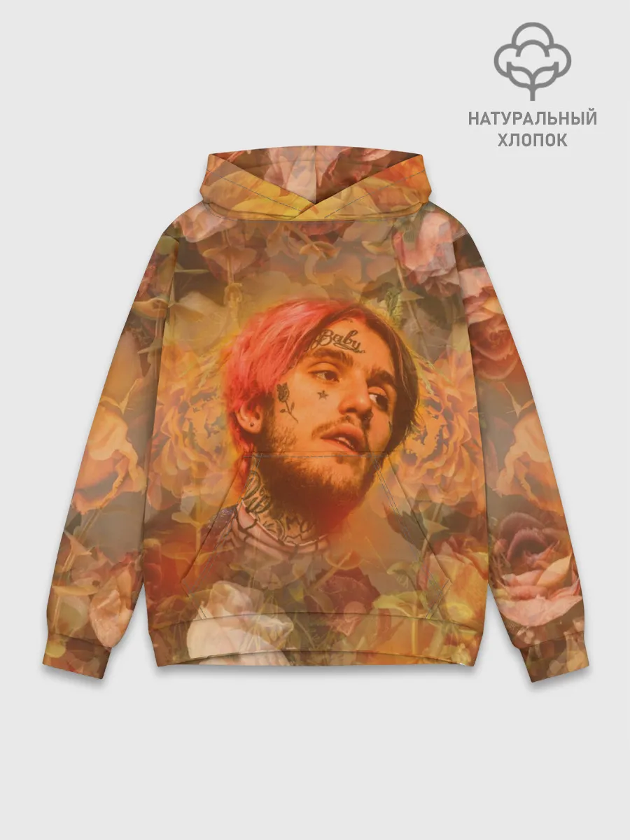 Худи мужской база хлопок / Lil Peep rose
