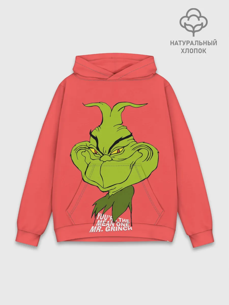 Худи мужской база хлопок / Mr. Grinch