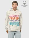 Худи мужской база хлопок / Никогда не сдавайся