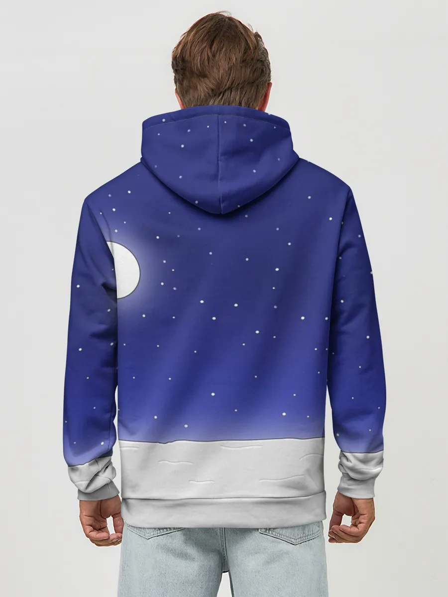 Худи мужской база хлопок / Гомер Санта Клаус