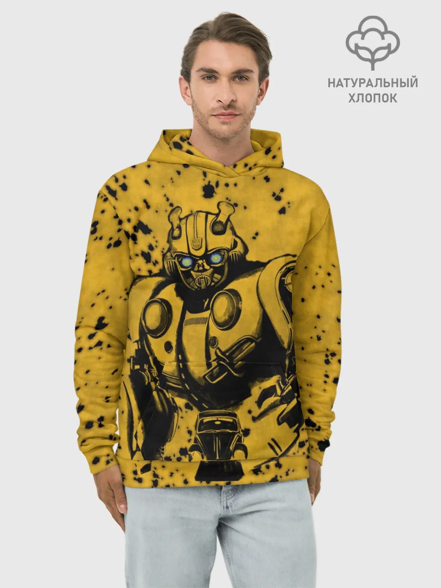Худи мужской база хлопок / Bumblebee