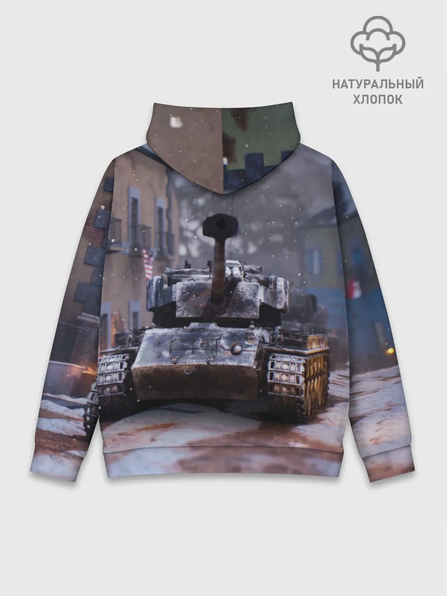Худи мужской база хлопок / Танк в засаде
