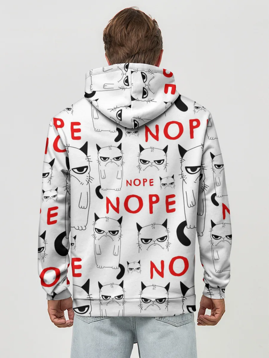 Худи мужской база хлопок / Grumpy Cat. Nope!