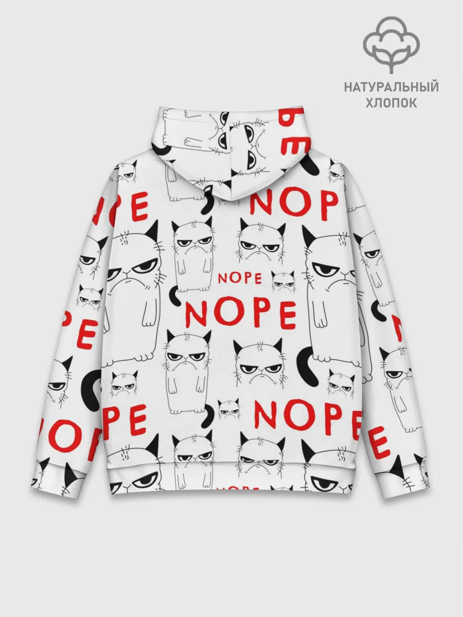 Худи мужской база хлопок / Grumpy Cat. Nope!