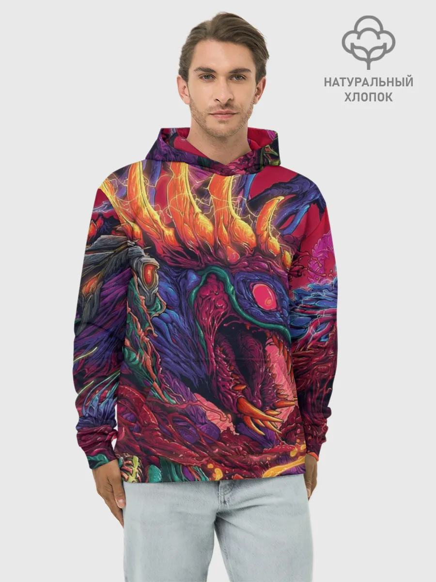 Худи мужской база хлопок / HyperBEAST