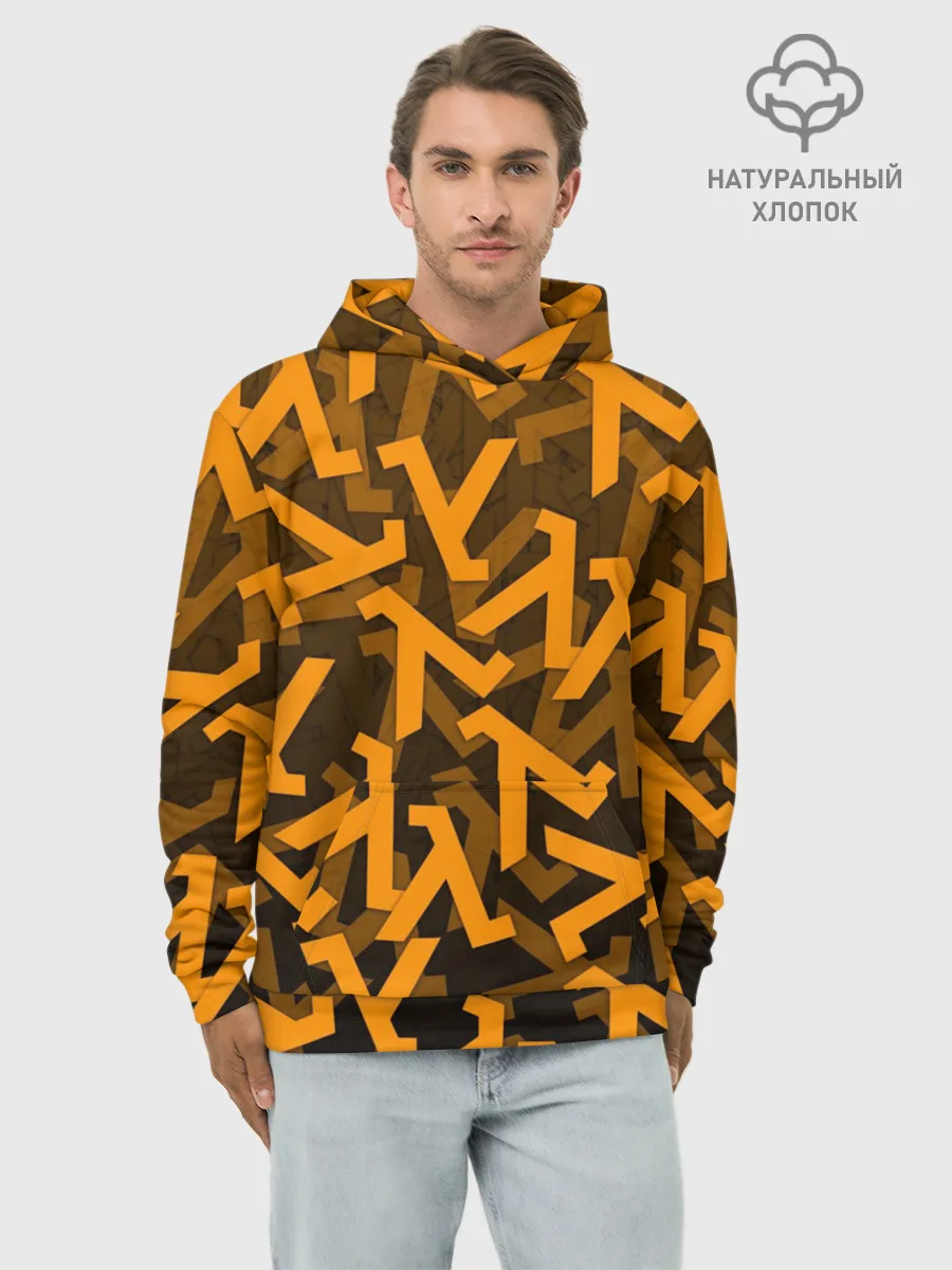 Худи мужской база хлопок / HALF-LIFE