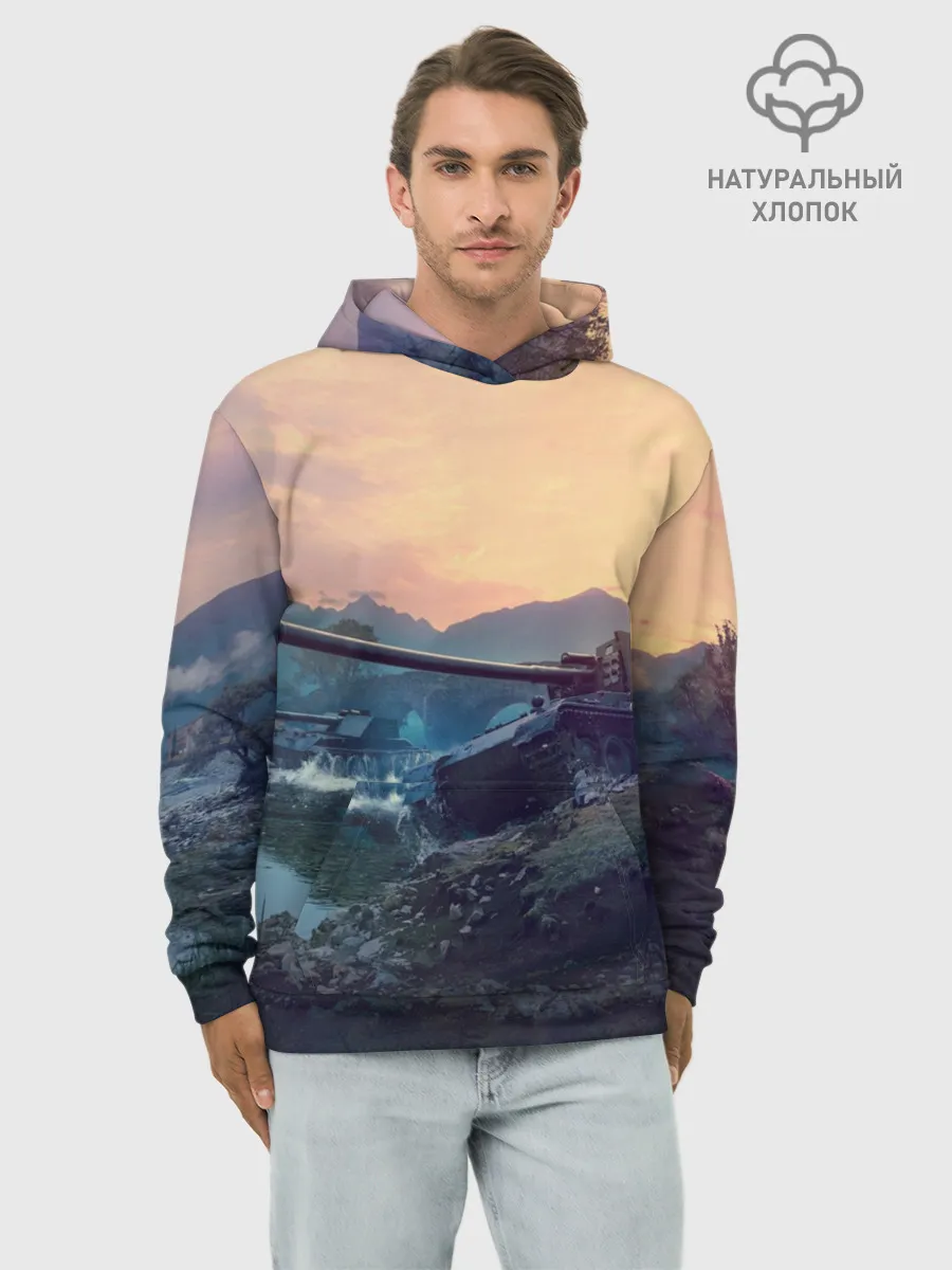 Худи мужской база хлопок / Танки