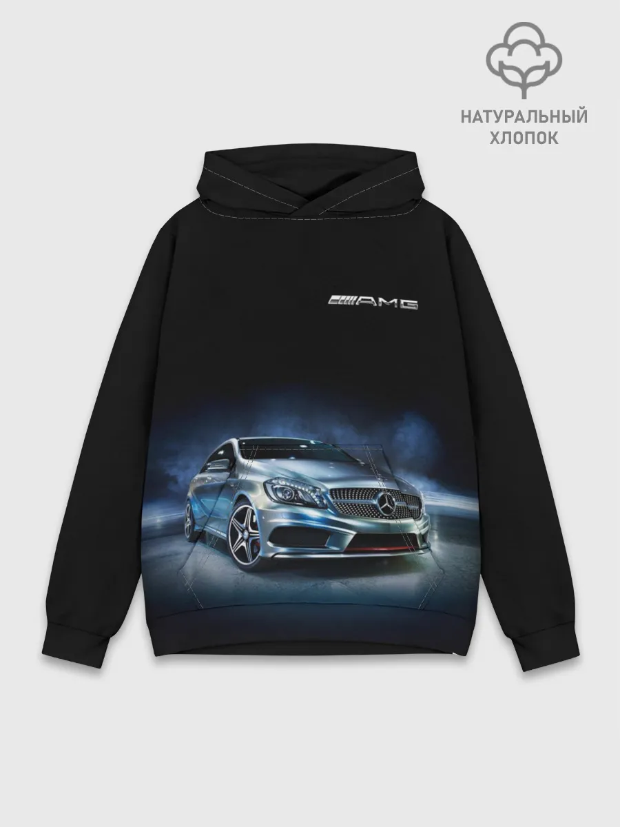 Худи мужской база хлопок / Mercedes AMG