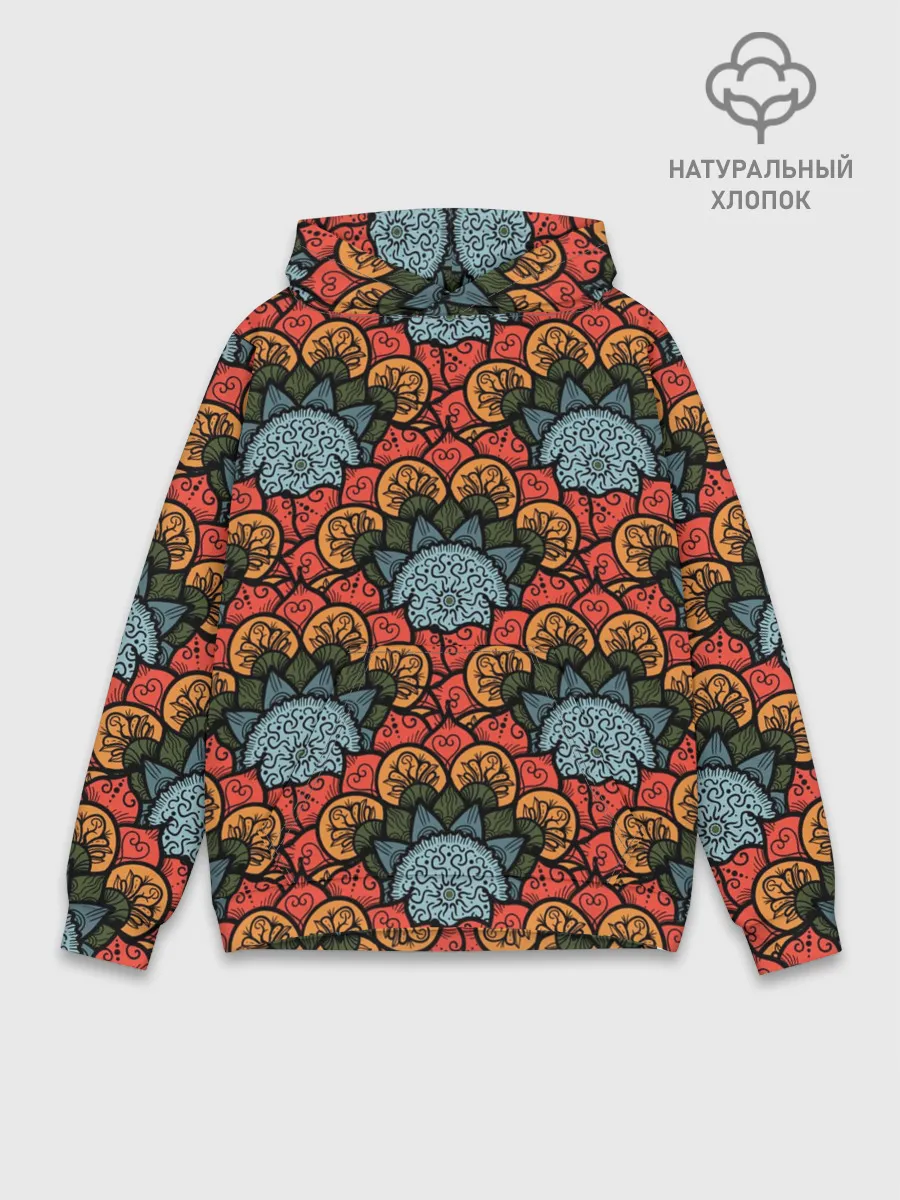 Худи мужской база хлопок / Узоры Бохо