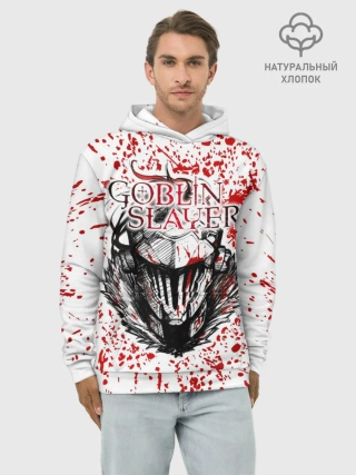 Худи мужской база хлопок / Goblin Slayer blood spots