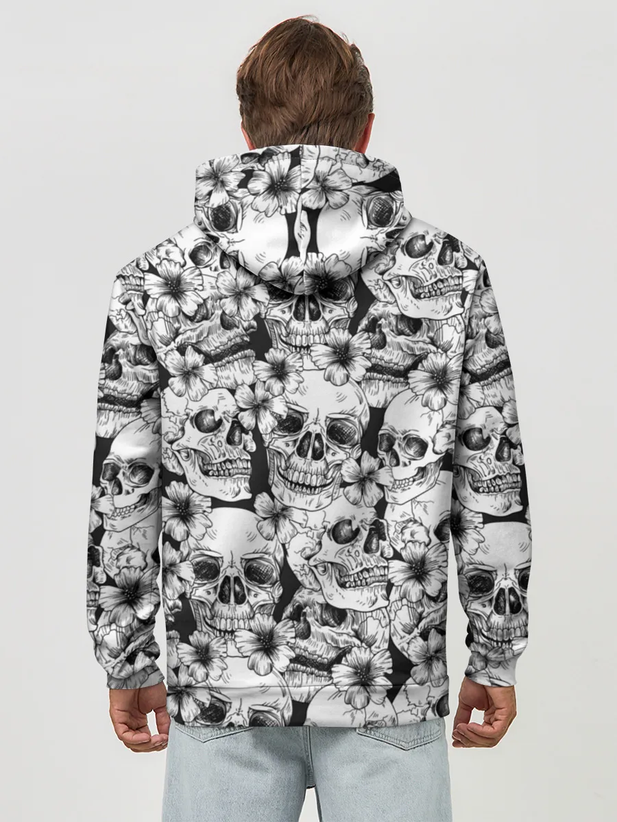 Худи мужской база хлопок / Черепа