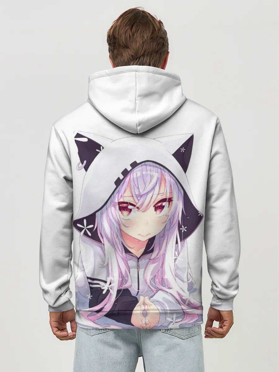 Худи мужской база хлопок / Няшная тян