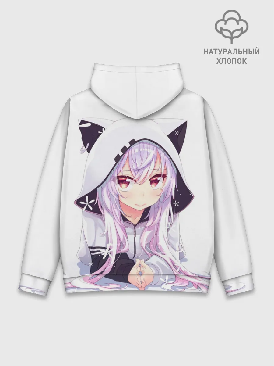 Худи мужской база хлопок / Няшная тян