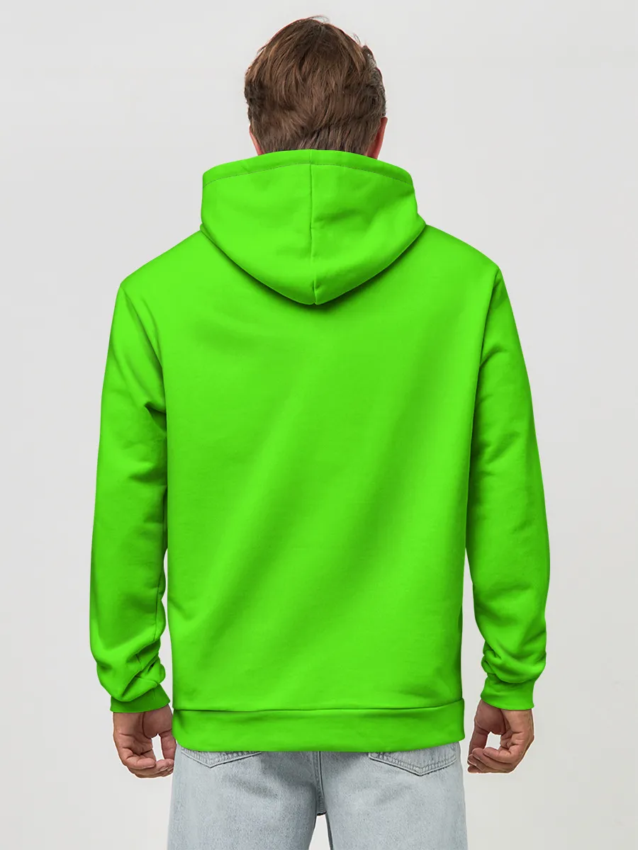 Худи мужской база хлопок / Гранж зеленый