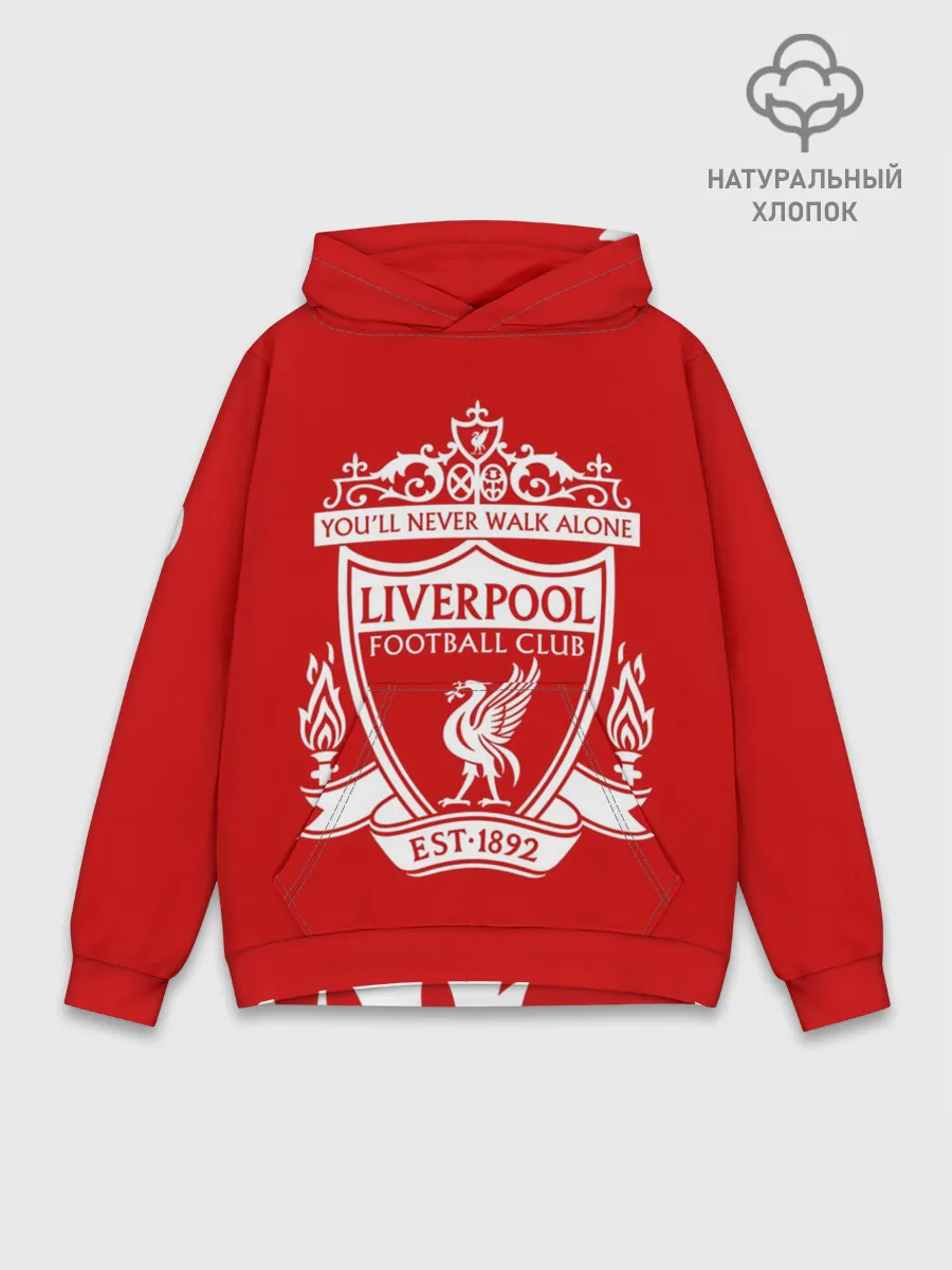 Худи мужской база хлопок / Ливерпуль