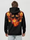 Худи мужской база хлопок / Огненные цветы в темноте