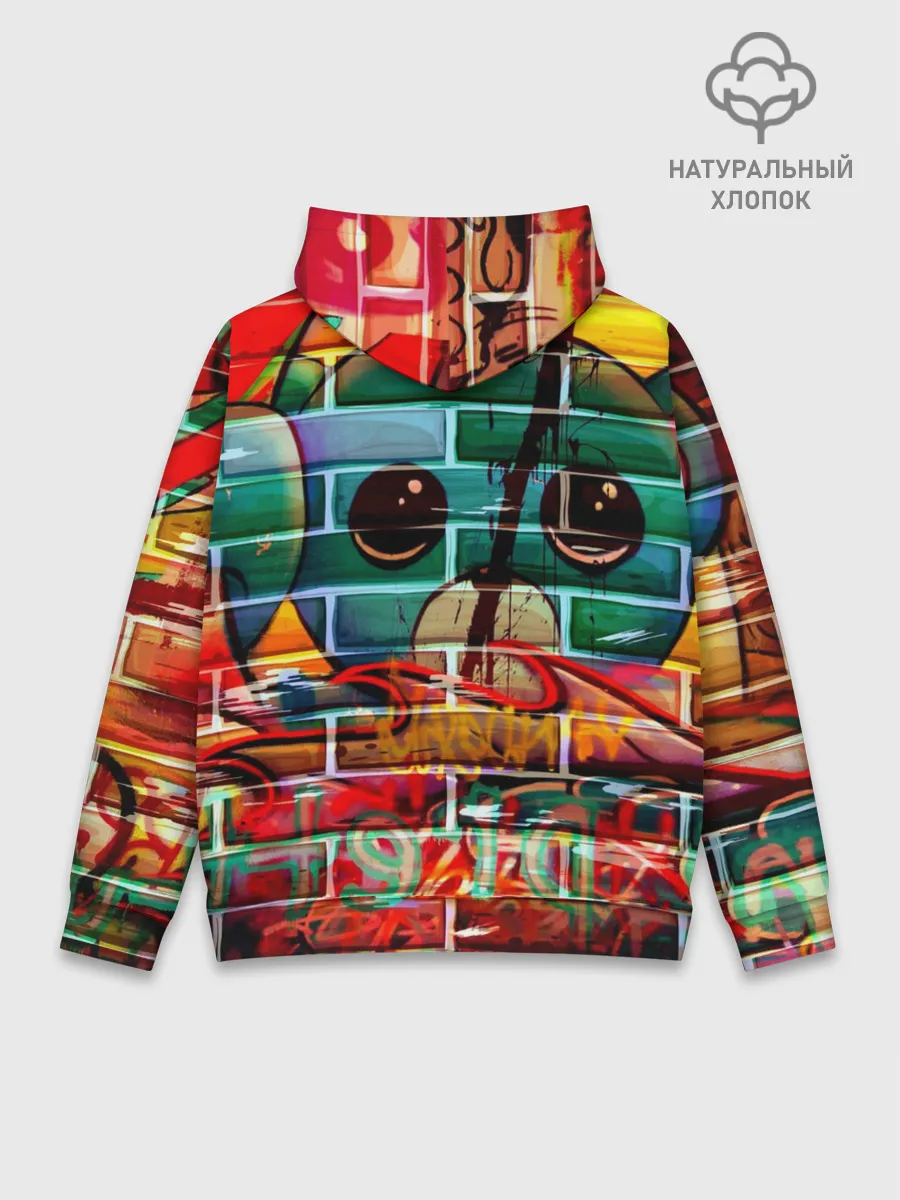 Худи мужской база хлопок / Милый Зверёк Граффити