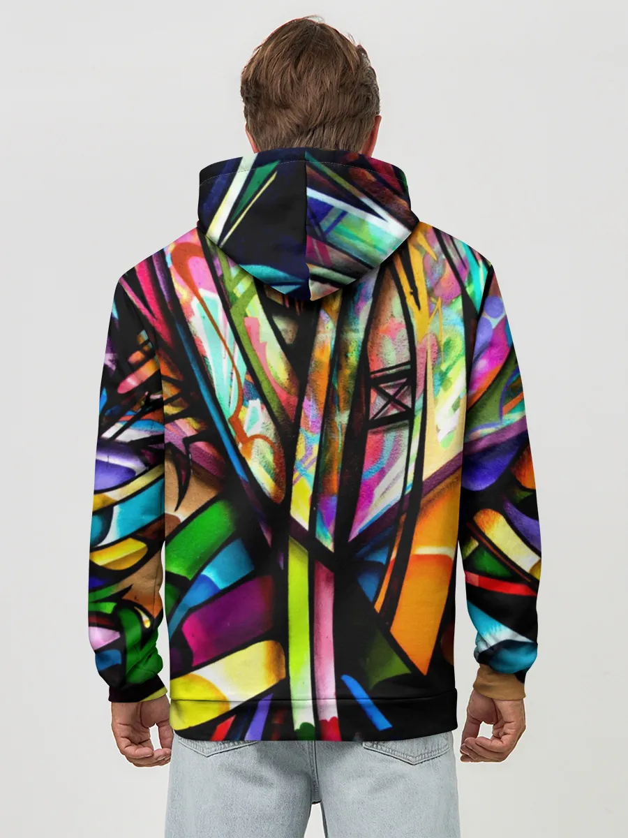 Худи мужской база хлопок / Красочное граффити