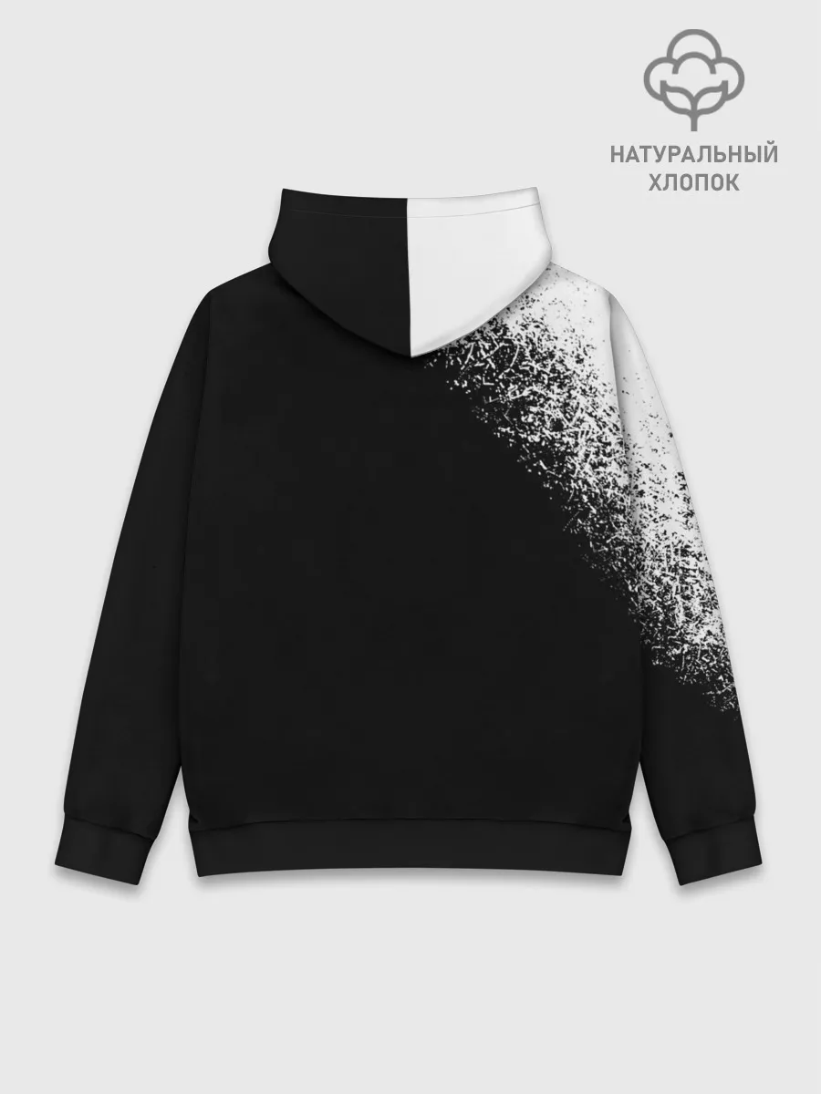 Худи мужской база хлопок / Убийца Гоблинов черно-белый