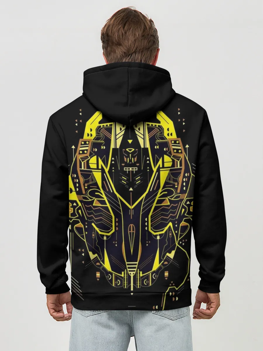 Худи мужской база хлопок / Автобот Бамблби