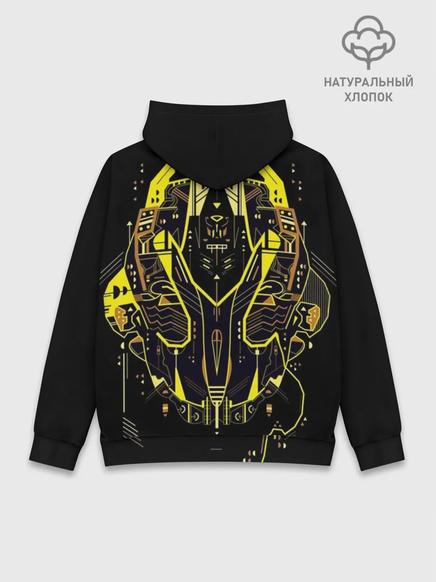 Худи мужской база хлопок / Автобот Бамблби