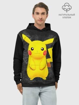 Худи мужской база хлопок / Покемон Пикачу
