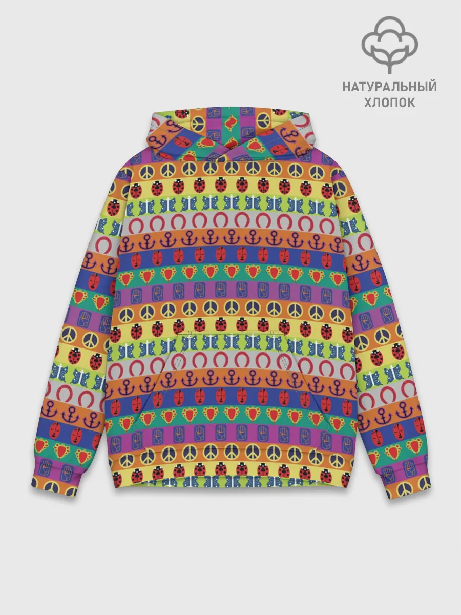 Худи мужской база хлопок / JoJos Bizarre Adventure Logo