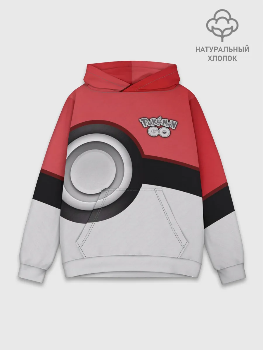 Худи мужской база хлопок / Pokemon GO