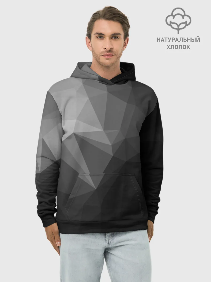 Худи мужской база хлопок / Poly Abstract