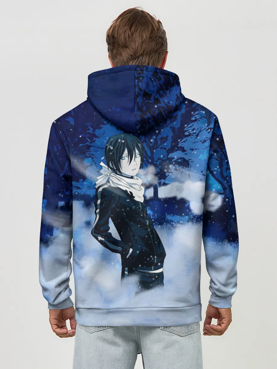 Худи мужской база хлопок / Снежный Ято. БЕЗДОМНЫЙ БОГ