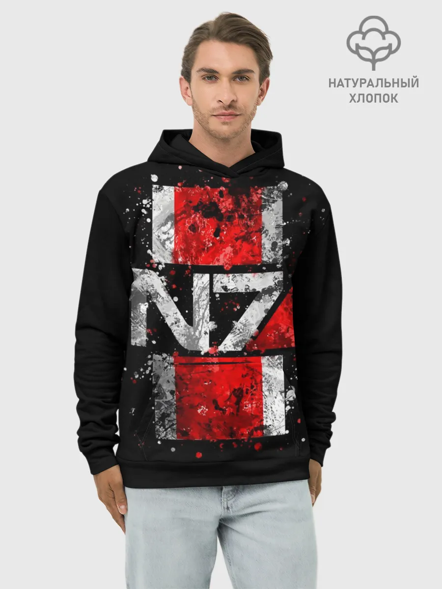 Худи мужской база хлопок / Mass Effect N7