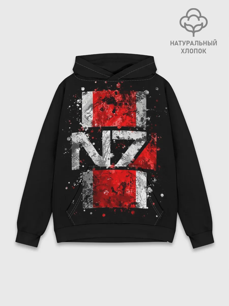 Худи мужской база хлопок / Mass Effect N7