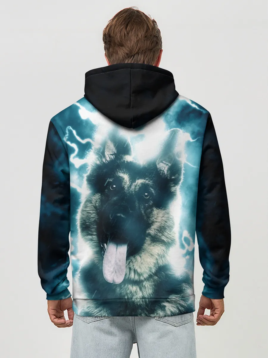 Худи мужской база хлопок / Немецкая овчарка