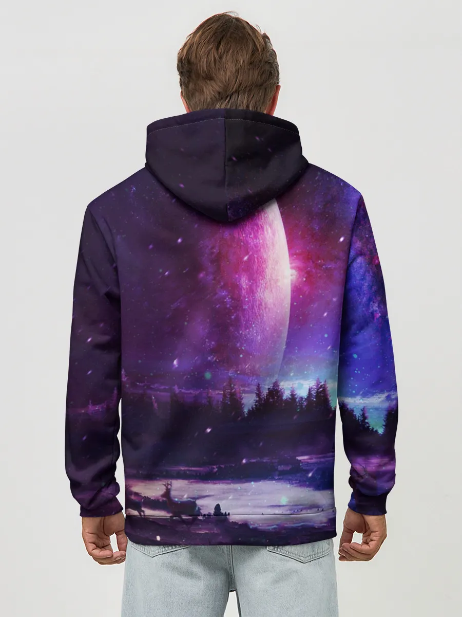 Худи мужской база хлопок / Северный закат